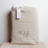 Home Lab - French Flax Linen Duvet Cover Set - Natural Oat - King