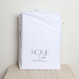 Home Lab -100% Stonewashed Cotton Sheet Set- White