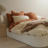 Home Lab - French Flax Linen Euro Pillowcase - Hazelnut