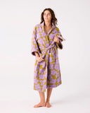 KIP & CO - Big Flower Terry Bath Robe - S/M