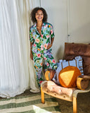 KIP & CO - Spring In The Air - Satin Short Sleeve Shirt & Pant Pyjama Set