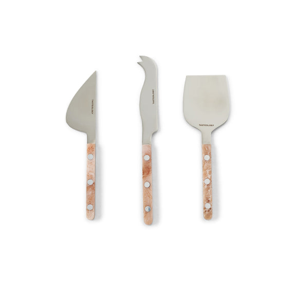 Tasteology - Boxed Cheese Knives - Taupe