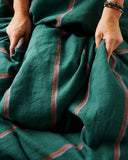 KIP & CO - Wakame Crush Stripe - Linen Quilt Cover King