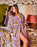 KIP & CO - Big Flower Terry Bath Robe - S/M
