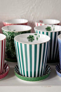 Pip Studio - Small Mug Set - Royal Stripes Green  & Tea Tip