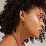 Pilgrim - Eve Hoop Earrings 2 n 1 Set - Gold Plated