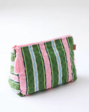 KIP & CO - Cactus Stripe - Quilted Cotton Toiletry Purse