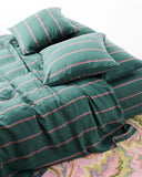 KIP & CO - Wakame Crush Stripe - Linen Euro Pillowcases 2P Std Set