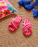 KIP & CO - Candy Stripe Sherpa - Adult Slippers