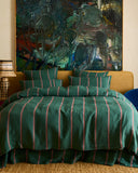 KIP & CO - Wakame Crush Stripe - Linen Quilt Cover King