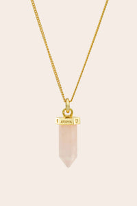 Cloud Nine Jewellery - Rose Quartz Aroha Necklace - Gold