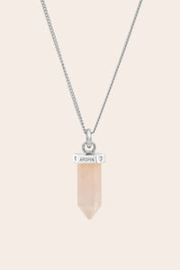 Cloud Nine Jewellery - Rose Quartz Aroha Necklace - Silver