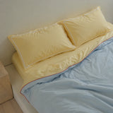 Home Lab - Bonnie Pillowcase Pair - Butter White Trim