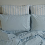 Home Lab -100% Stonewashed Cotton Sheet Set- Sky Blue - King