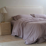 Home Lab - Stonewashed Cotton Duvet Cover Set - Lavender