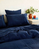 KIP & CO - Indigo Linen Pillowcases Set 2 Std