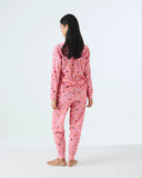 KIP & CO - Polkadot Pink - Adult Organic Cotton Long Sleeve Pyjama Top & Slouch Pant