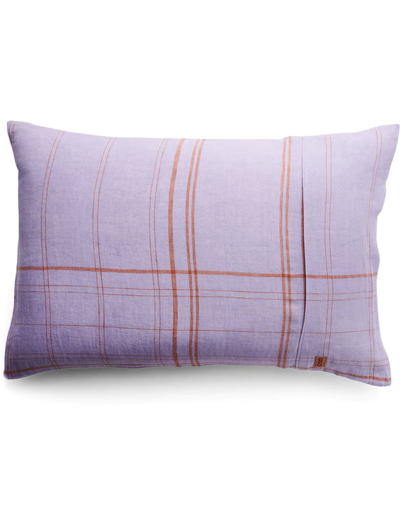 Kip & Co Santa Monica Tartan Linen Pillowcases - 2P Std Set