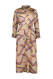 Tuesday - Nicola Dress - Herringbone Print