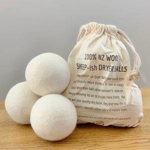 SHEEP-ish Design - !00% NZ Wool Dryer Balls - 3 Pack