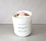 Opal + Sage Candle - Rose Quartz - Sweet Pea & Vanilla
