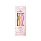 Sucker - Wavy Reusable Glass Straws