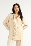 Tuesday - Drape Frill Shirt - Oyster