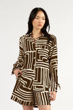 Tuesday - Fortune Shirt - Choc Geo