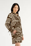 Tuesday - Fortune Shirt - Choc Geo
