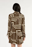 Tuesday - Fortune Shirt - Choc Geo