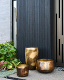 Maytime - Kelda Metal Pots Plath Set 3 - Antique Gold