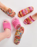 KIP & CO - Tutti Frutti Quilted Velvet Slippers