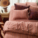 Sage x Clare - Leon Cotton Flat Sheet King - Burnt Sienna