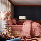 Sage x Clare - Leon Cotton Flat Sheet King - Burnt Sienna
