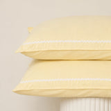 Home Lab - Bonnie Pillowcase Pair - Butter White Trim