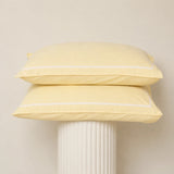 Home Lab - Bonnie Pillowcase Pair - Butter White Trim