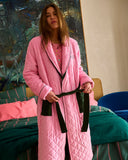 KIP & CO - Candy Pine - Quilted Velvet Robe - S/M