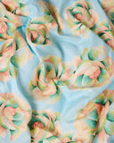 KIP & CO - Big Beauty Floral Blue Linen - Pillowcases 2P Std
