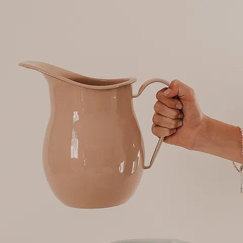 Dishy - Clay Pink Enamel Water Pitcher