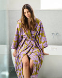 KIP & CO - Big Flower Terry Bath Robe - S/M