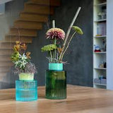 Remember - Glass Vase Groove - Blue