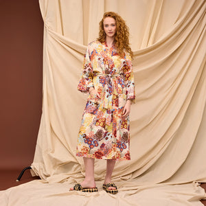 Sage x Clare - Cora Cotton Bath Robe - Pearl