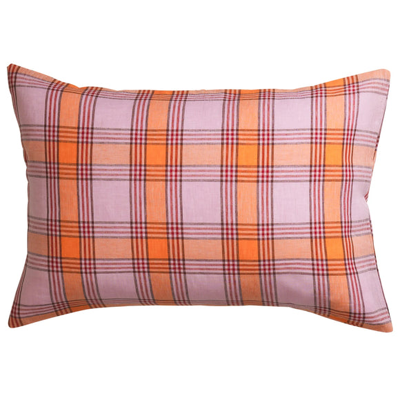 Sage x Clare - Isla Linen Pillowcase Set - Vivid Coral