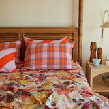 Sage x Clare - Isla Linen Pillowcase Set - Vivid Coral