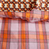 Sage x Clare - Isla Linen Quilt Cover - Vivid Coral King