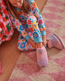 Kip & Co - Pastel Dreams Tartan Sherpa Kids Ankle Boot