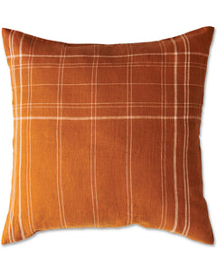 Kip & Co - Santa Monica Pecan Tartan Linen EuropeanPillowcases - 2P Std Set