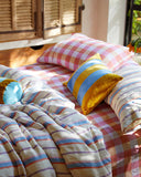 KIP & CO - Summer Check Linen Pillowcase Set 2 Std