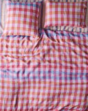 KIP & CO - Summer Check Linen European Pillowcase - 2P Set
