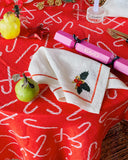 KIP & CO - Noel Embroidered Linen 4P Napkin Set